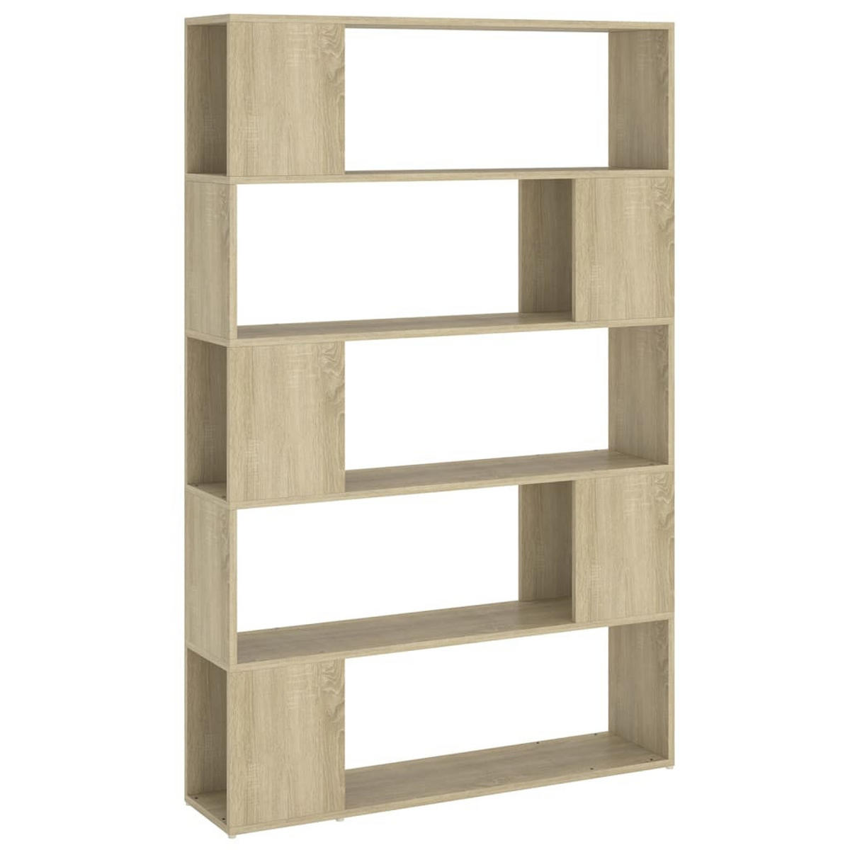BÜCHERREGAL mit 5 Ebenen 100/24/155 cm aus Holzwerkstoff Sonoma-Eiche Dekor - Sonoma Eiche, Holz (100/155/24cm) - vidaXL