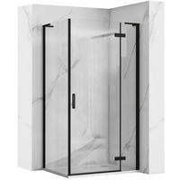 DUSCHKABINE Rea Hugo Black 90x80 - Schwarz, Glas (90/80/200.5cm) - REA