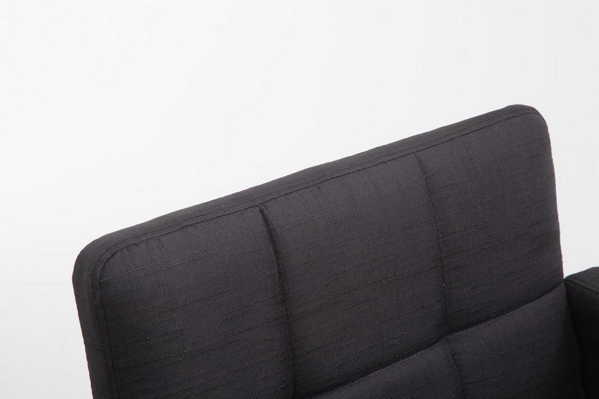 BARHOCKER Lausanne, Gestell Metall in Chromoptik, Stoff schwarz, - Chromfarben/Schwarz, Textil/Metall (60/100/56cm) - TPFLiving