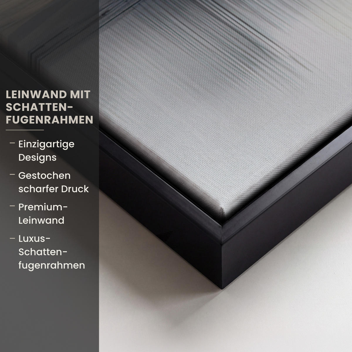 LEINWAND Bilder mit Rahmen - Abstrakt - Malerei - Christentum - Kreuz - 80x60 - Weiß, Textil (80/60cm) - MuchoWow