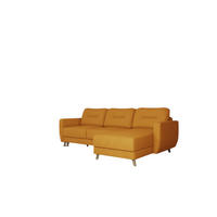 ECKSOFA Marlies In Opera Velvet - Gelb, Holzwerkstoff/Textil (233/140cm) - Fun Möbel