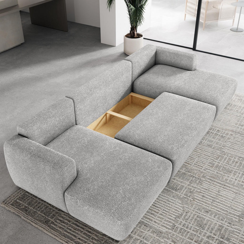 Thumbnail - Masseno Wohnlandschaft, Orange, Holz, 5-Sitzer, U-Form, 330x90x148 cm, Wohnzimmer, Sofas & Couches, Wohnlandschaften, Wo...