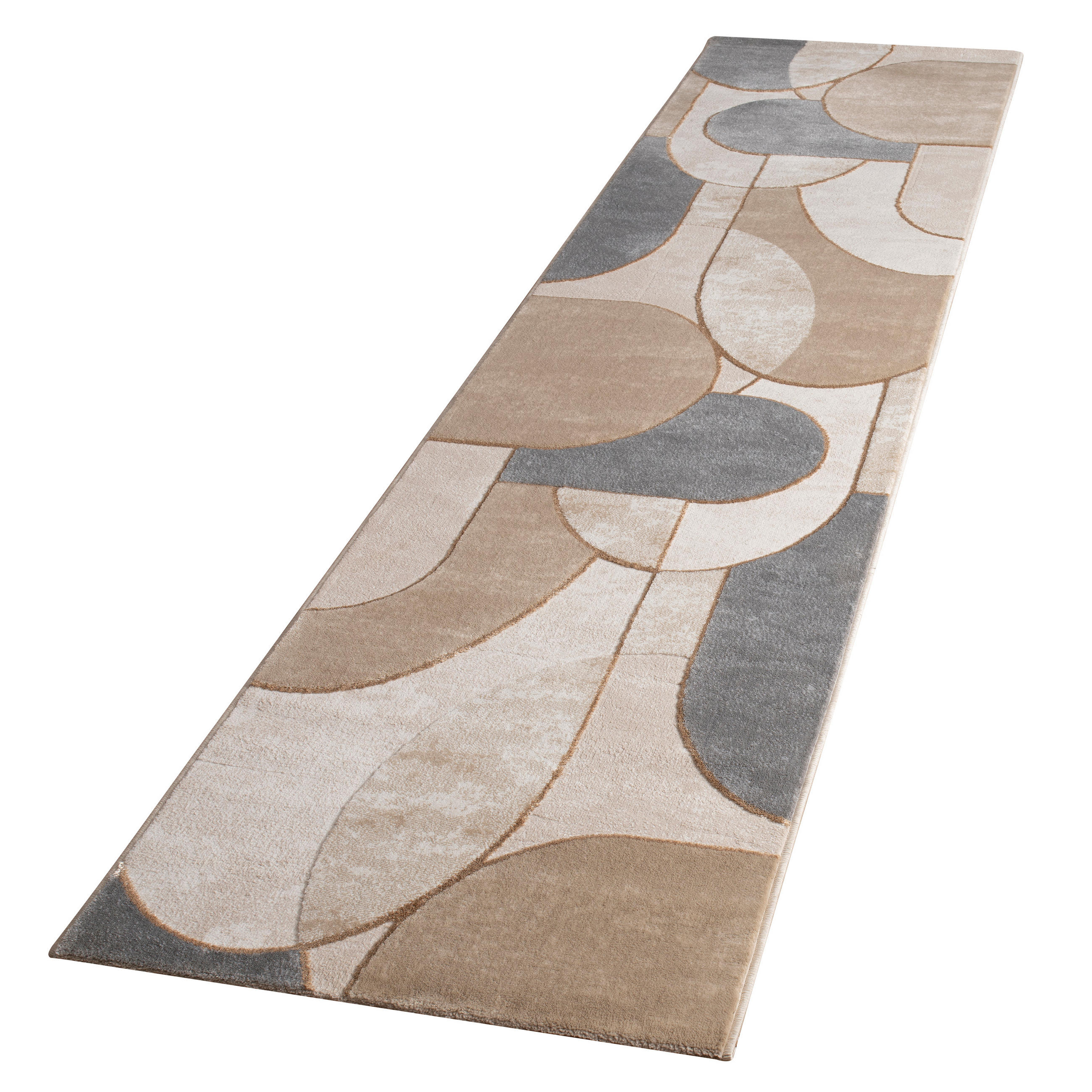 Paco Home Kurzflorteppich Grau 80x300 cm