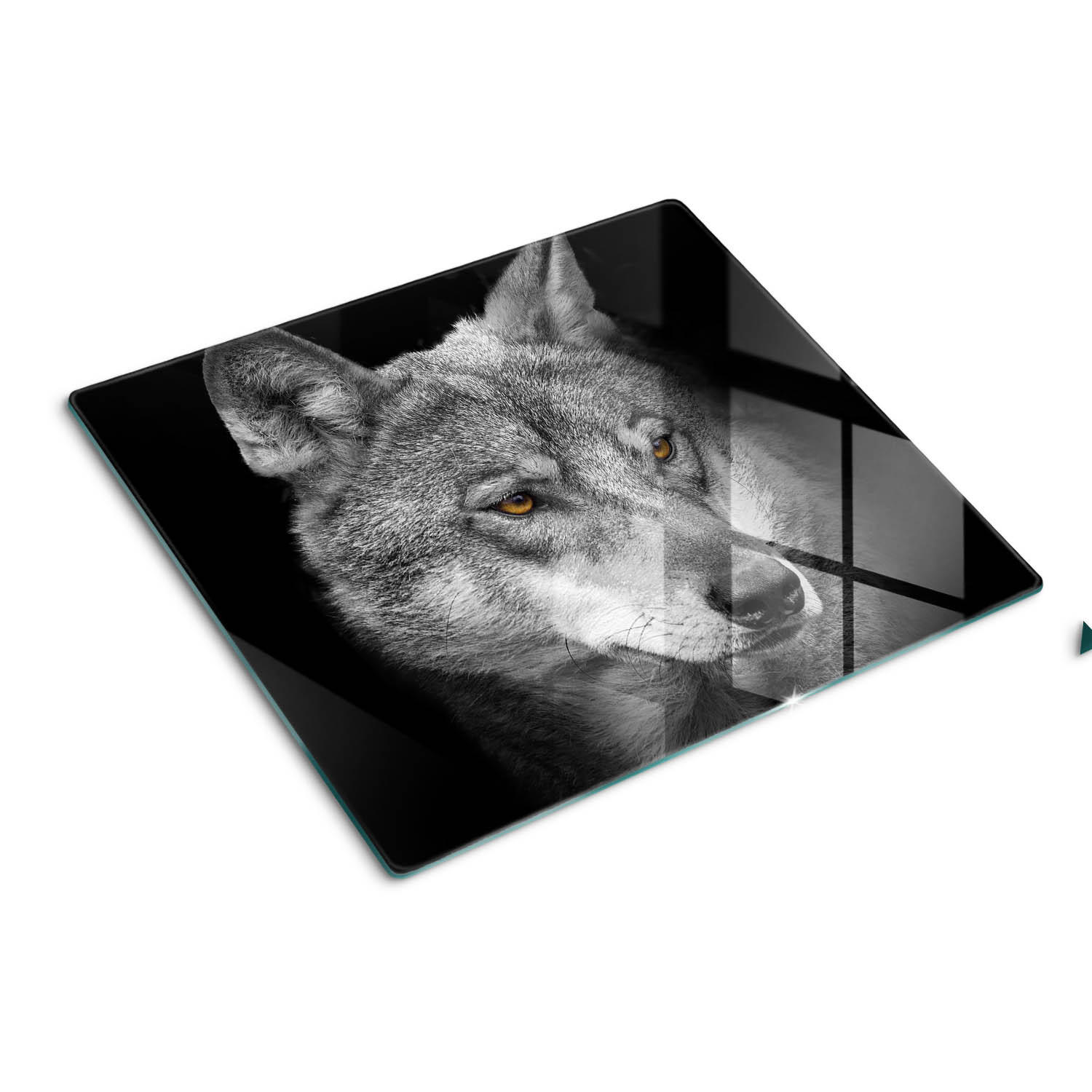 GLASPLATTE 60x52 cm Wolf - Grau, Glas (60/52cm) - TULUP