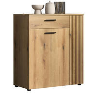 FLURKOMMODE Evoke Eiche 80 x 89 cm, Schuhschrank in modernem Stil - Eichefarben/Schwarz, Holzwerkstoff/Kunststoff (80/89/36cm) - Top.Furn