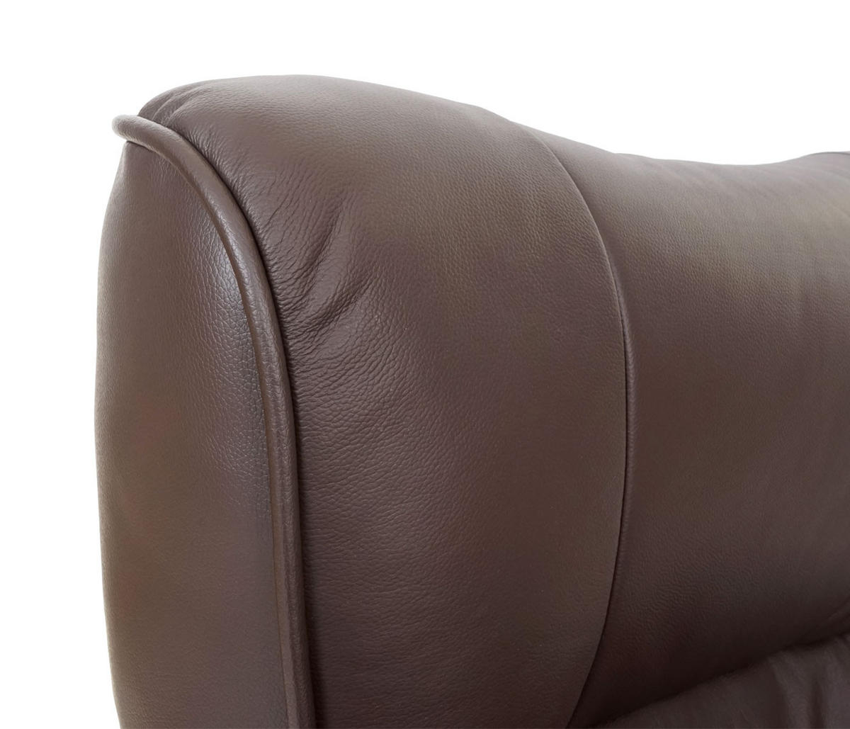 RELAXSESSEL MIT HOCKER Braun - Braun, Leder (83/104/83cm) - MCA