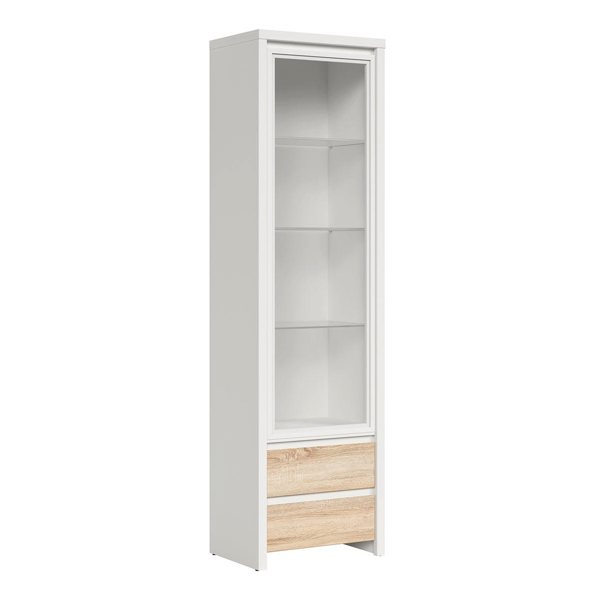 VITRINE Soren Holz und Weiß - Weiß, Holzwerkstoff (56/200.5/40.5cm) - Petits-meubles