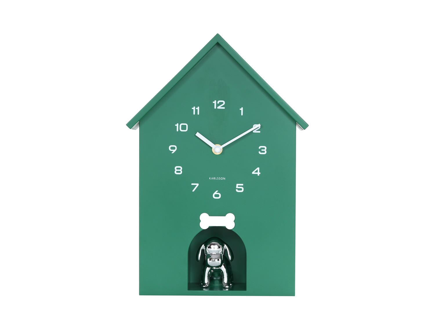 WANDUHR Dog House Grün 9/24.9/27 cm - Grün, Kunststoff (24.9/27/9cm) - Karlsson