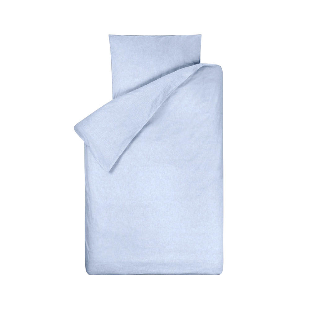 KINDERBETTWÄSCHE Bo uni hellblau 100 x 135 - Hellblau, Textil (100/135cm) - Bink