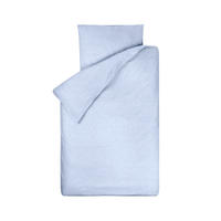 KINDERBETTWÄSCHE Bo uni hellblau 100 x 135 - Hellblau, Textil (100/135cm) - Bink