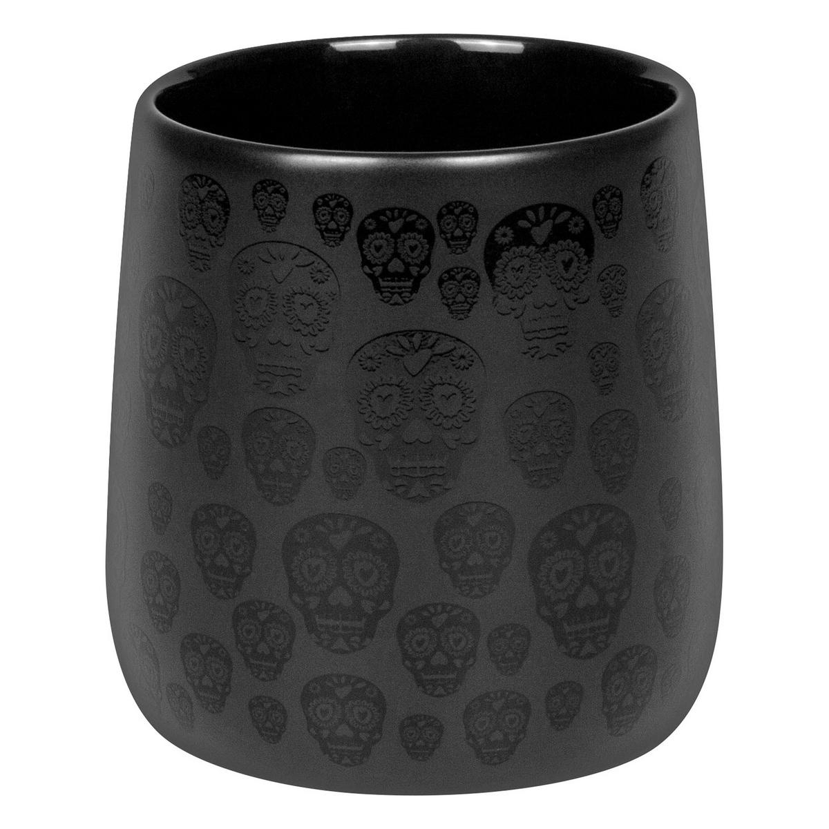 KAFFEEBECHER Calavera Mexicanas Black - Naturfarben, Keramik (0.4L) - Könitz