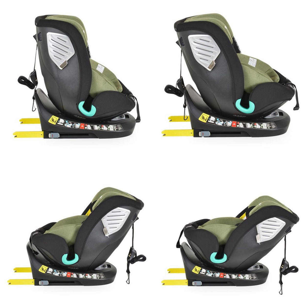 KINDERSITZ Serengeti i-Size grün (40-150cm) Isofix, Kuscheltier, Nackenkissen - Grün, Kunststoff (44/60/17cm) - Moni
