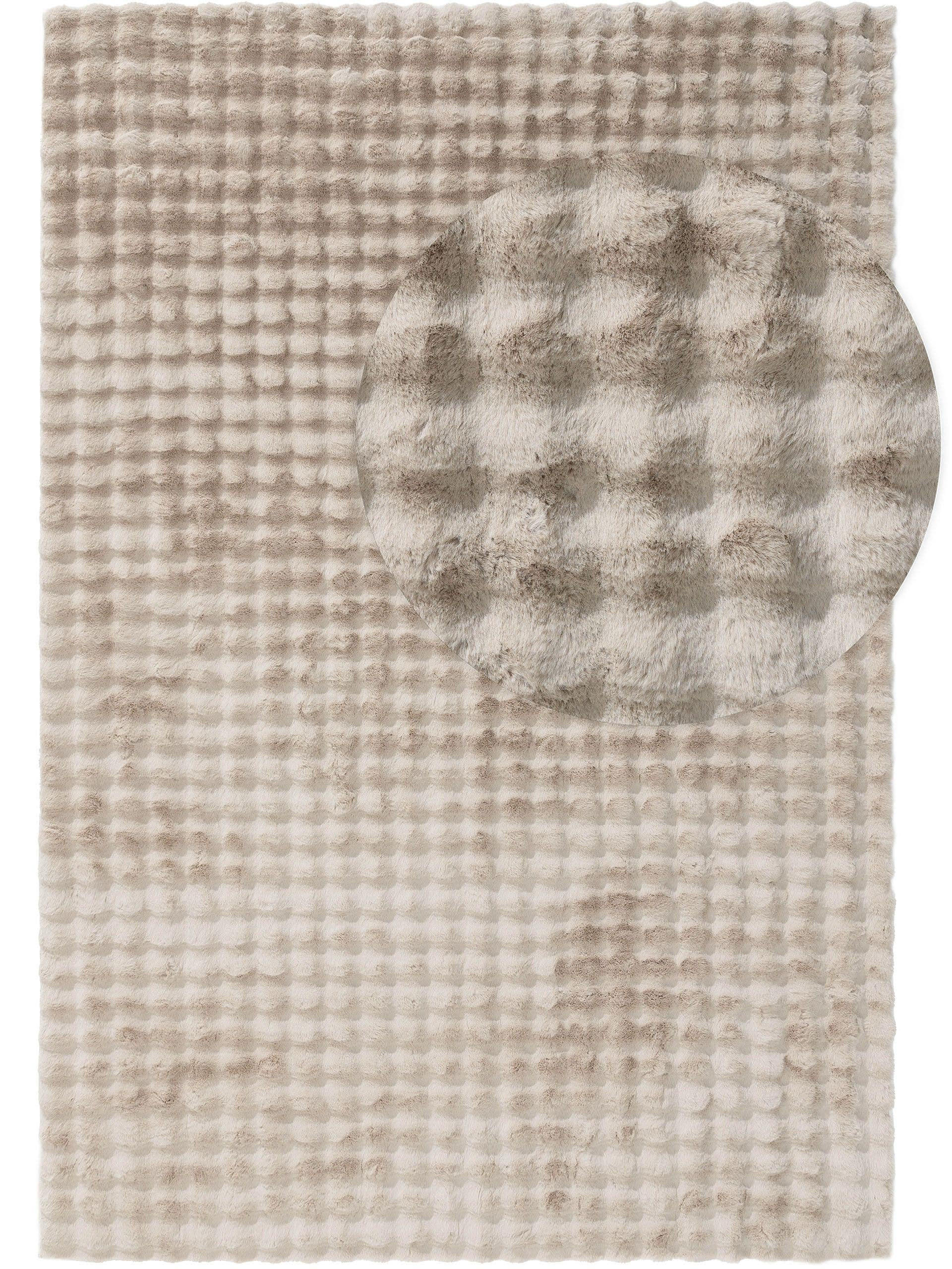 KUNSTFELL-TEPPICH Dave Beige 200x300 cm - Beige, Textil (200/300cm) - benuta Nest