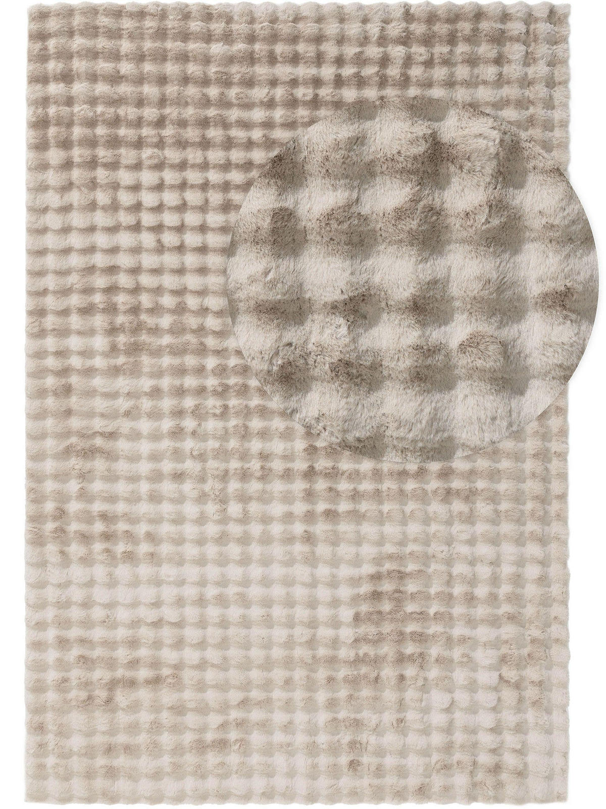 KUNSTFELL-TEPPICH Dave Beige 160x230 cm - Beige, Textil (160/230cm) - benuta Nest