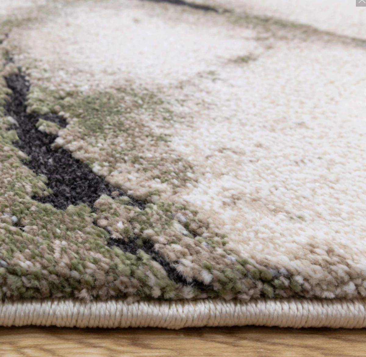 TEPPICH Flachgewebe CRUST Grün 80 x 150 cm - Grün, Textil (80/150cm) - Novatrend