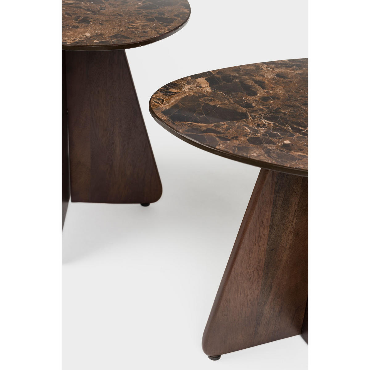 BEISTELLTISCH Naut Organisch / 2er-Set - Braun, Holz (53/39/40cm) - Housecraft Living