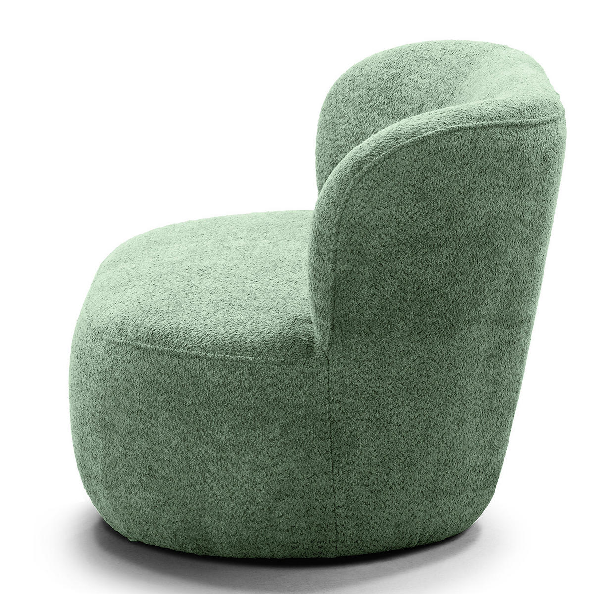 1,5-SITZER SOFA - Pastellgrün/Schwarz, Kunststoff/Textil (134/75/84cm) - home24