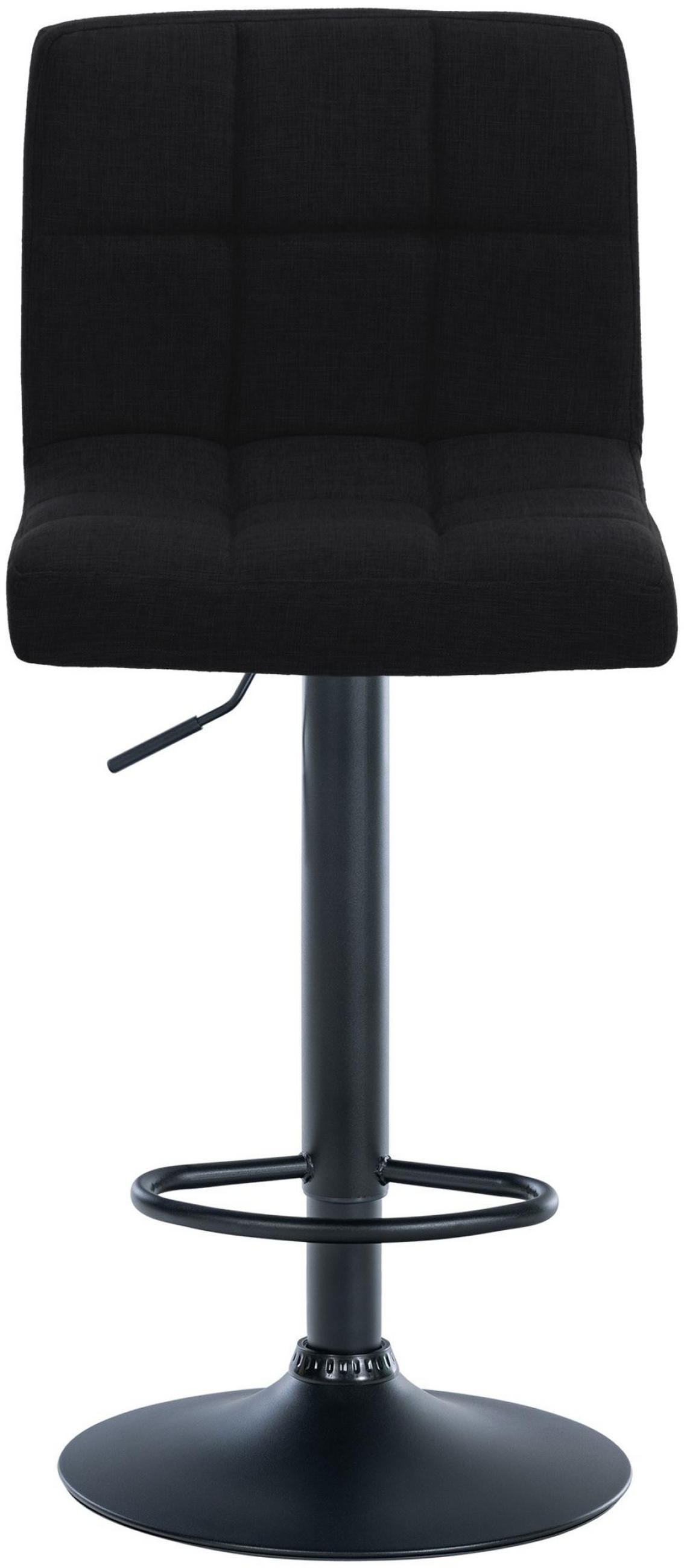 BARHOCKER 2er Set Stoff schwarz - Schwarz, Textil/Metall (46/94/47cm) - CLP