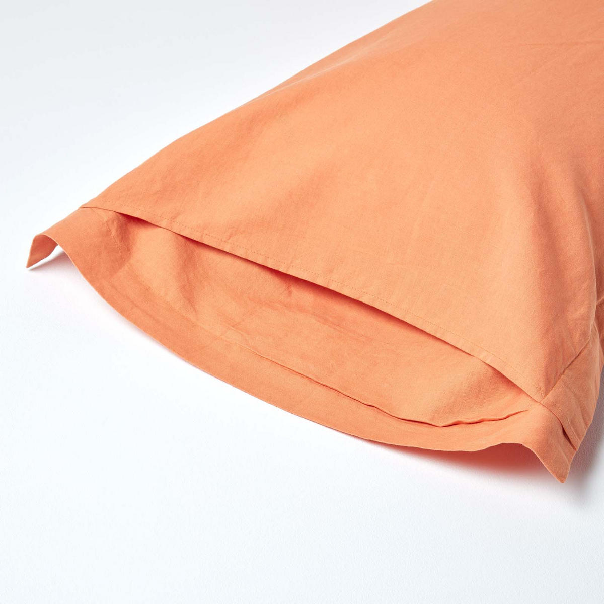 KISSENBEZUG Leinen mit Stehsaum - Orange, Textil (48/74cm) - Homescapes