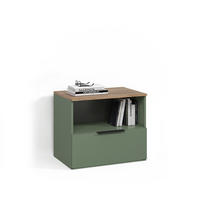 KOMMODE Piave Grün mit klappe - Grün, Holzwerkstoff (60/50/40cm) - Livinity®