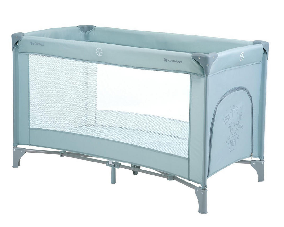 REISEBETT so gifted hellgrün weiche Matratzenauflage, Seiteneingang - Hellgrün, Metall (60/120cm) - Kikka boo