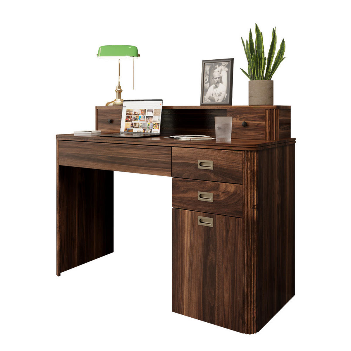 SCHREIBTISCH Neria Eiche rustikal 120 x 50 cm - Wildeiche, Holzwerkstoff (50/120/93.5cm) - Vicco