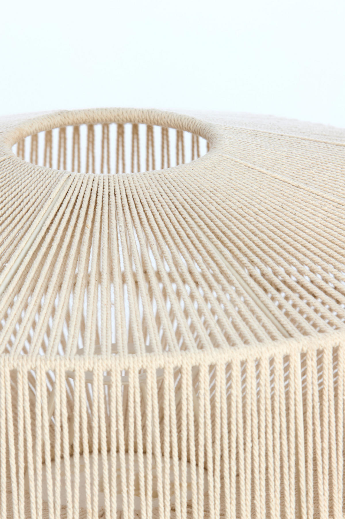 LAMPENSCHIRM Biljana Weiß Ø31/16 cm - Weiß, Textil (31/31/16cm) - Light & Living