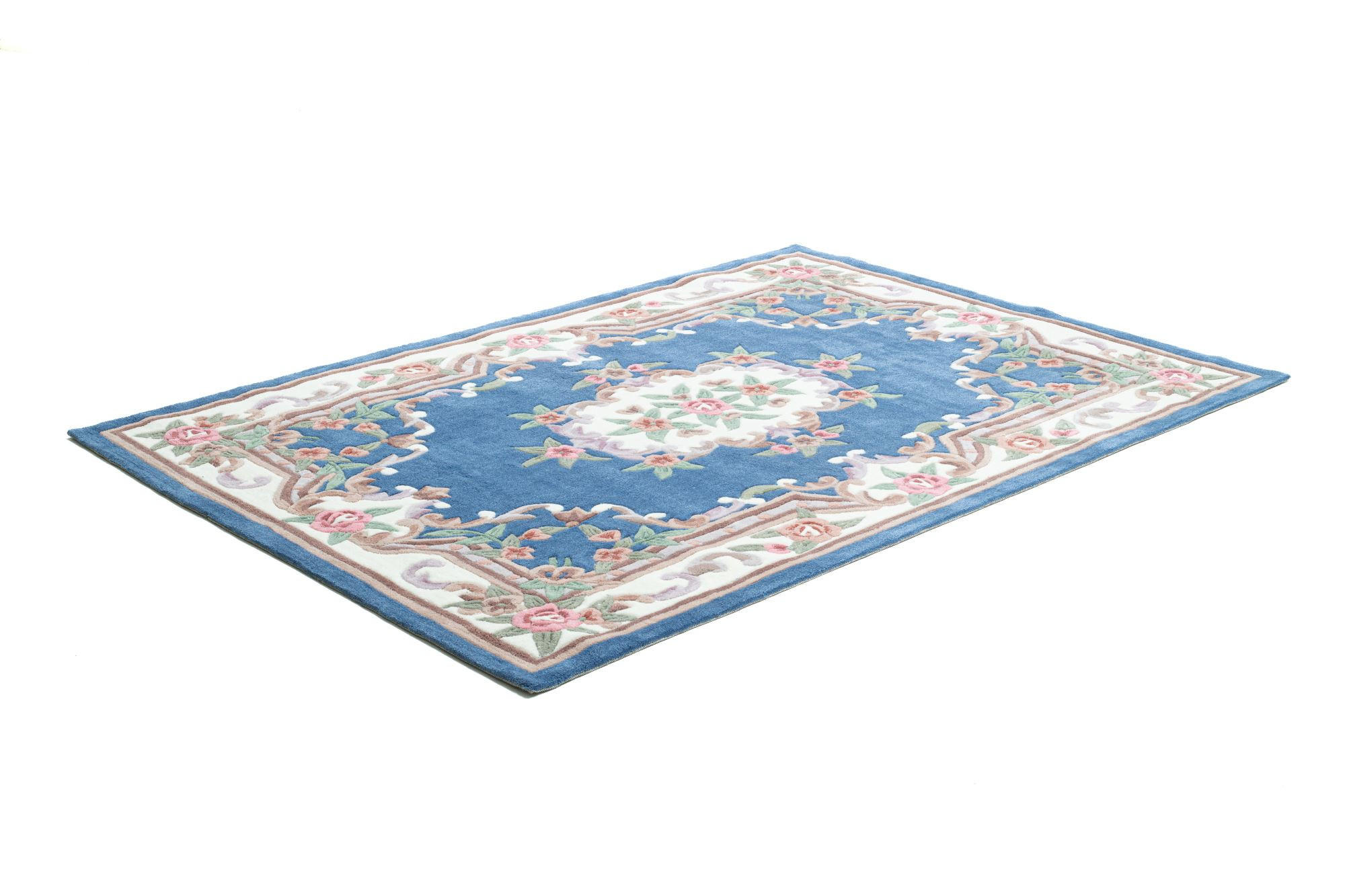 HANDTUFTTEPPICH Ming 60x90 cm - Blau, Textil (60/90cm) - THEKO