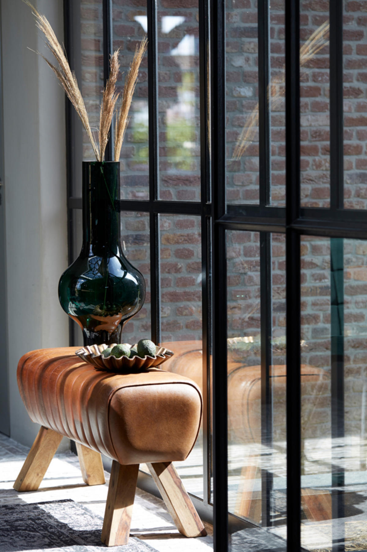 BANK Ramy Braun 90/31/46 cm - Braun, Leder (31/46/90cm) - Light & Living