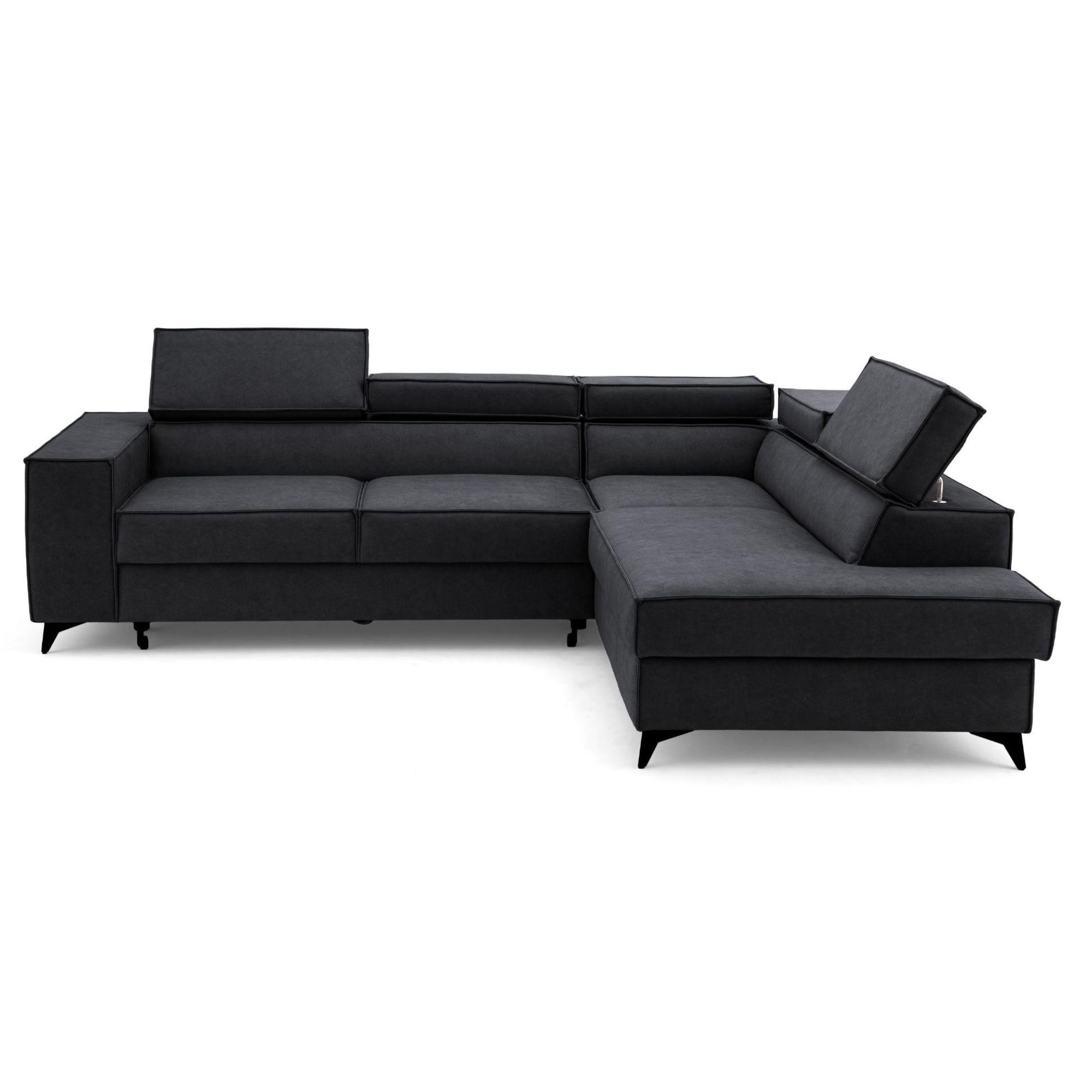 Muffo Ecksofa Graphit 281x204 cm