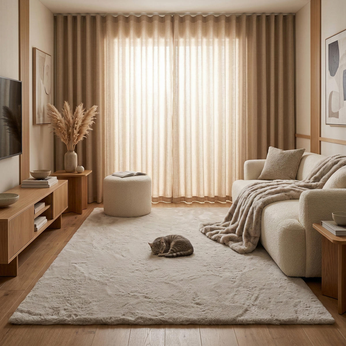 FELLTEPPICH COZY SUPER SOFT 240/340 cm Greige - Greige, Textil (240/340cm) - Consilio Concept