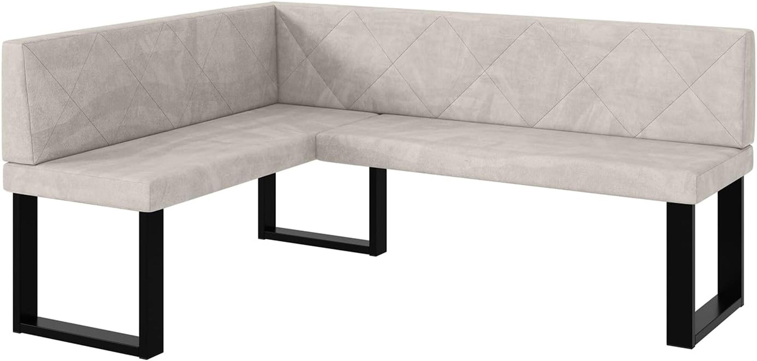 Meblini Eckbank Beige 168x128 cm