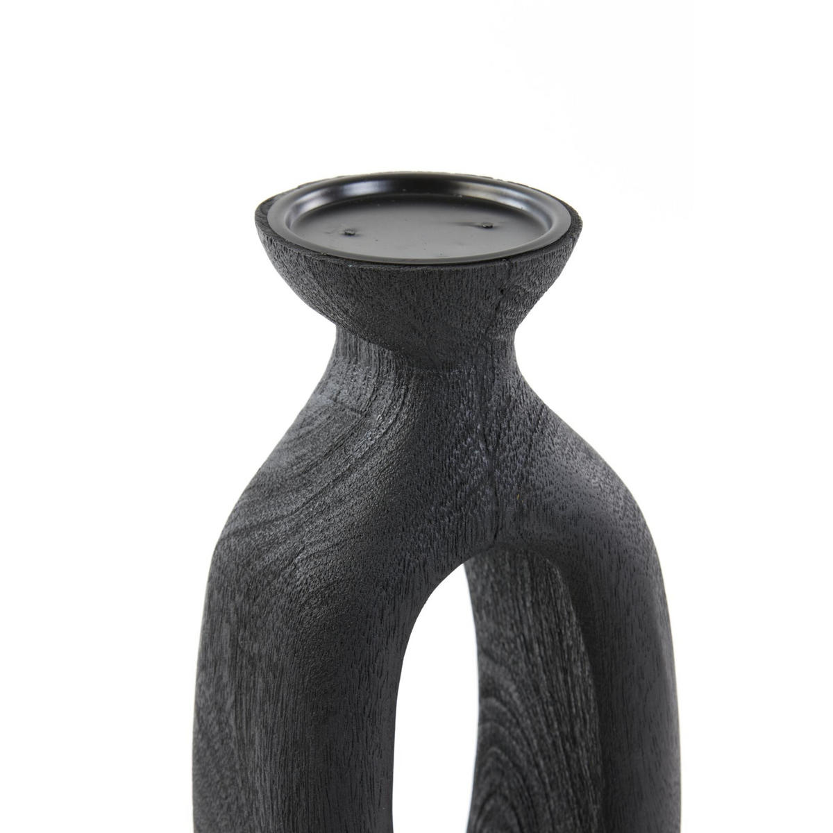 KERZENLEUCHTER Django Schwarz 14/12/45 cm - Schwarz, Holz (12/45/14cm) - Light & Living