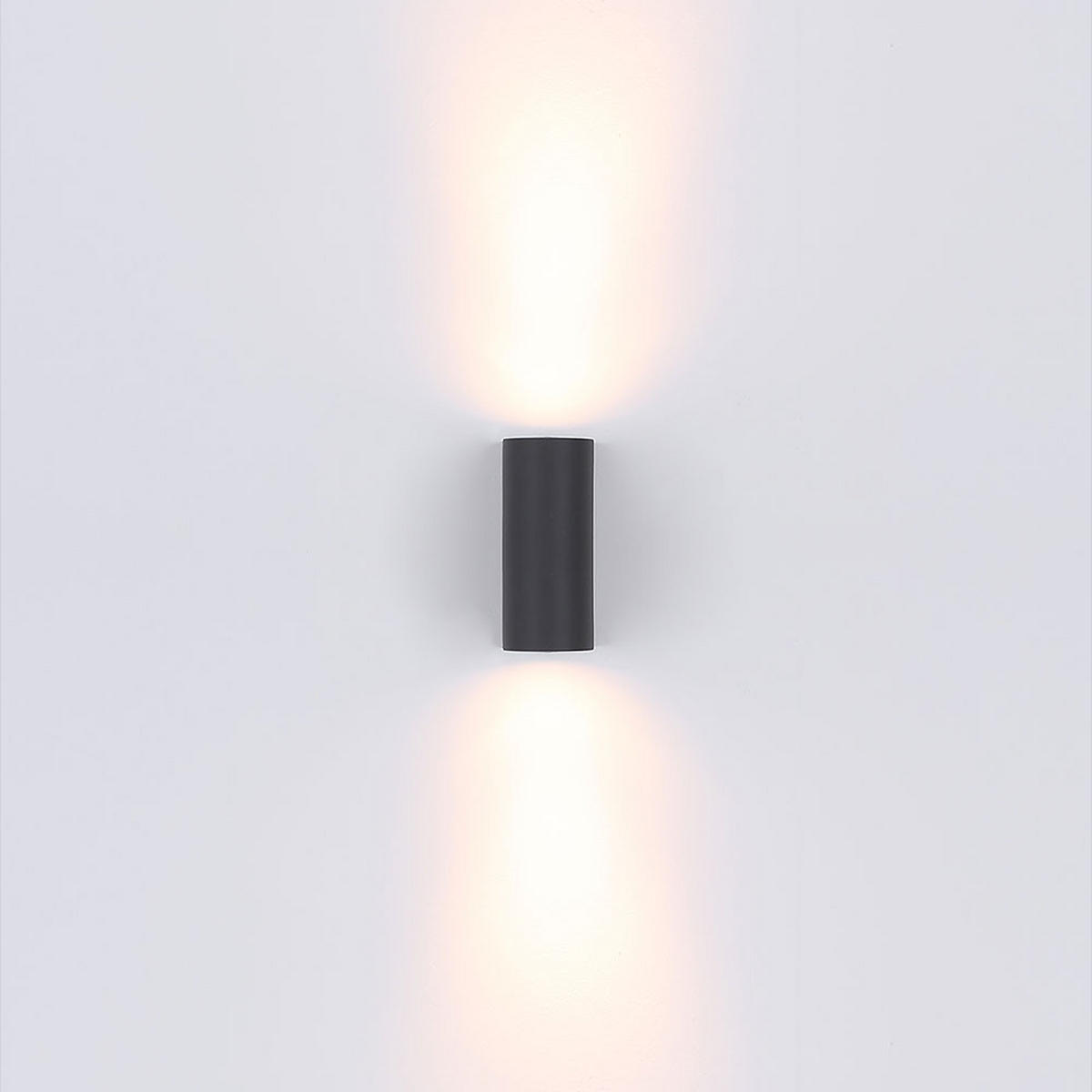 WANDLEUCHTE Up & Down Anthrazit - Anthrazit, Glas (6.8/15/9.2cm) - Globo Lighting