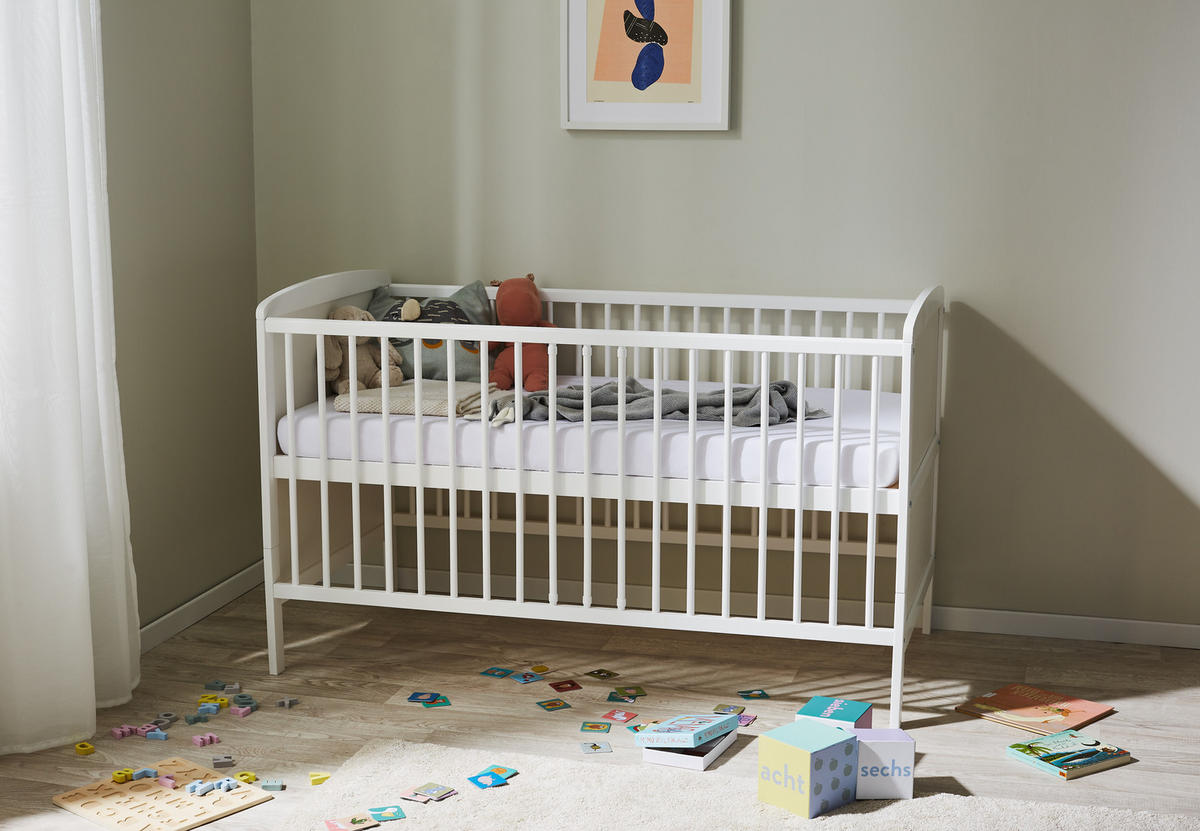 KINDERBETT Laris mit Matratze - Weiß, Holz (70/140cm) - Kids Collective