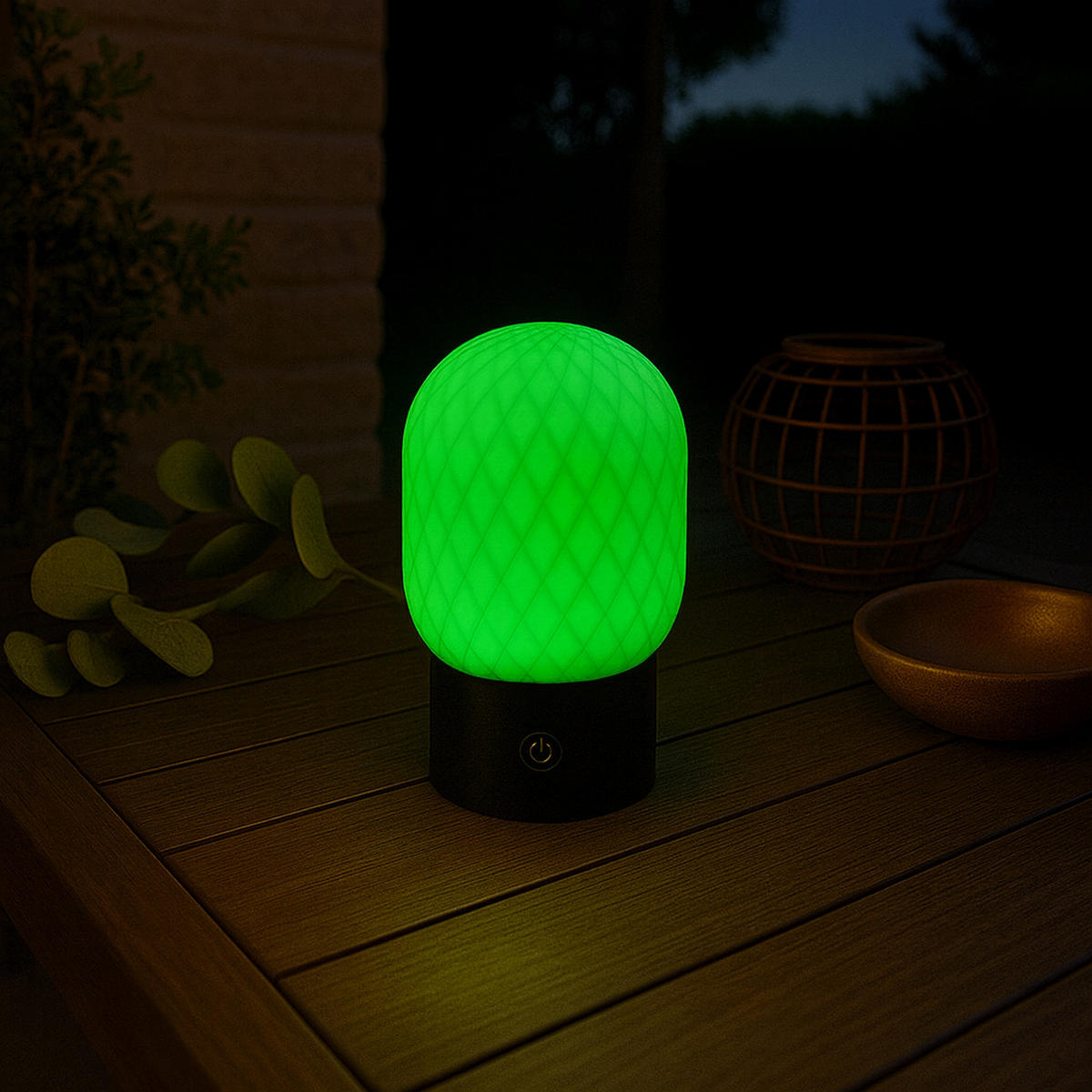 TISCHLEUCHTE Sarastro Weiß/Schwarz 13/13/20 cm - Multicolor, Glas (13/13/20cm) - Brilliant