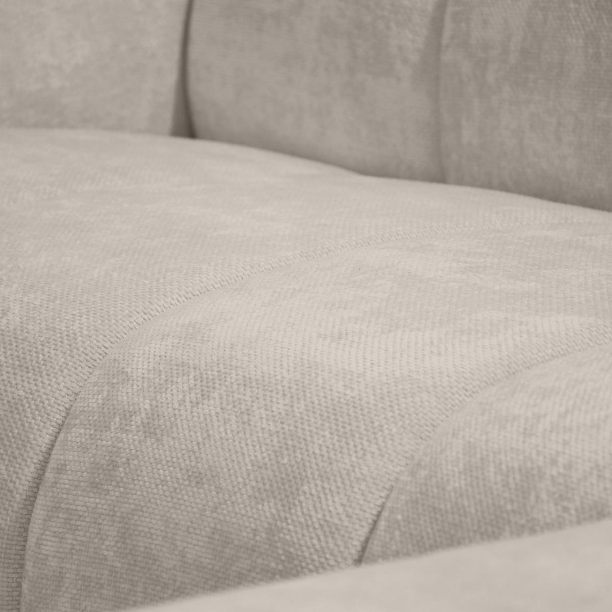ECKSOFA Volare Mini ohne Schlaffunktion beige rechts, Storm-Stoff - Beige/Schwarz, Textil/Metall (256/165cm) - Beautysofa