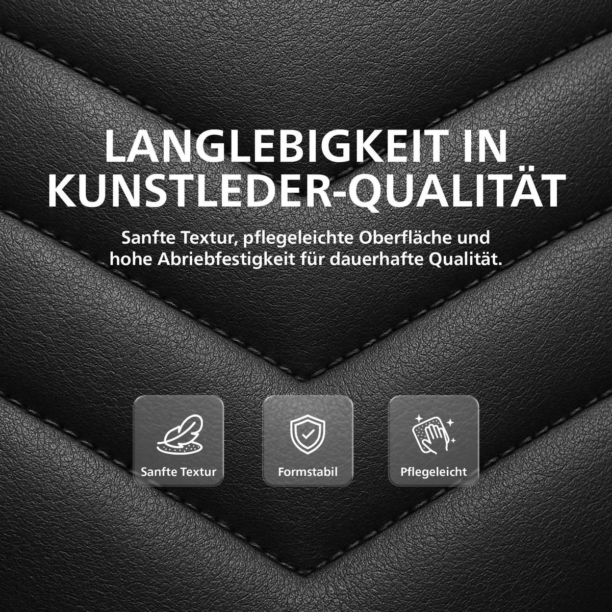 CHEFSESSEL Lederlook Schwarz - Schwarz, Textil/Metall (54/93/65cm) - CLP