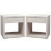 NACHTTISCH Hugo 2er Set, weiße Birke, 30/39/39 cm - Weiß, Holz (39/39/30cm) - WOODEK