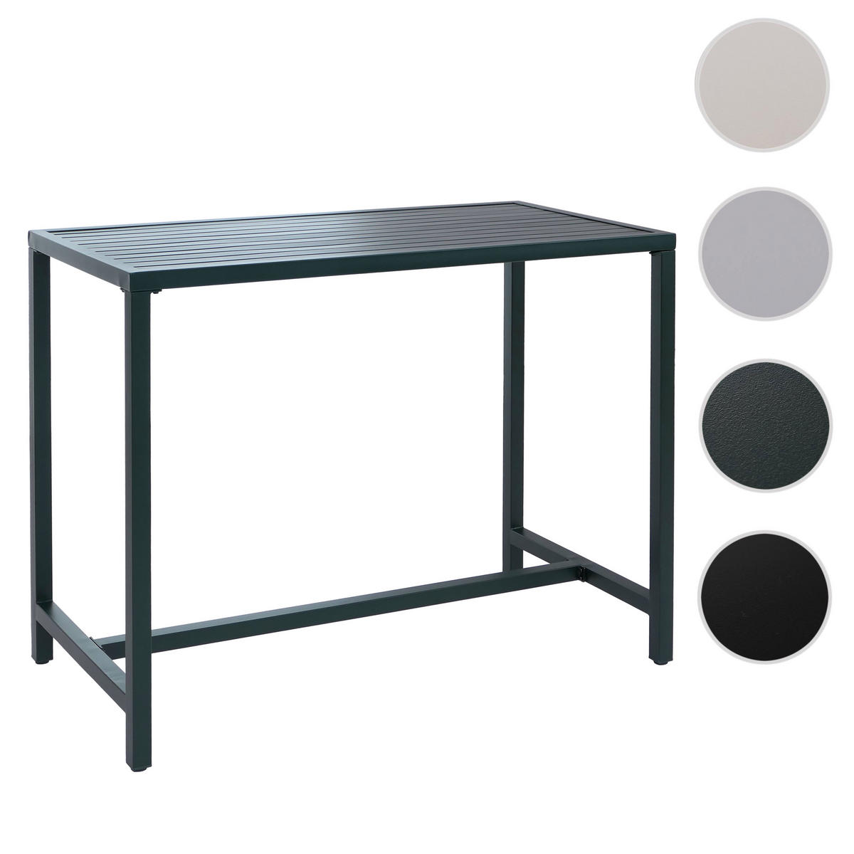 STEHTISCH hranatý - zelená, kov (65/130/105cm) - MCW