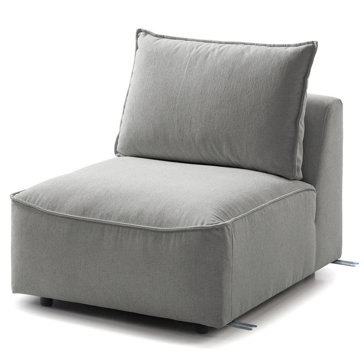 MODULSESSEL - Hellgrau, Holz/Textil (80/82/99cm) - home24