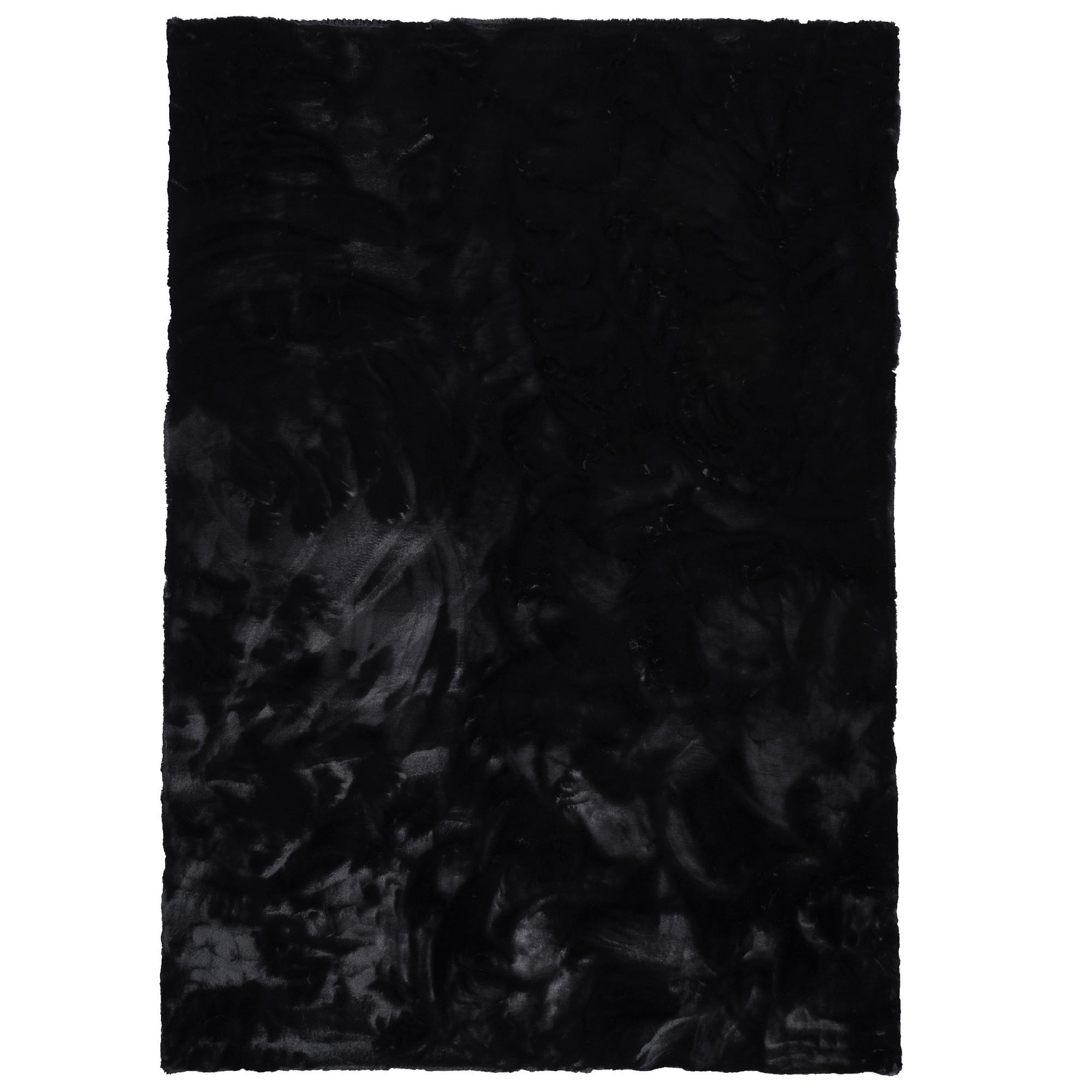 FELLTEPPICH LUXUS SUPER SOFT PLUSH - Schwarz, Textil (140/180cm) - Pergamon