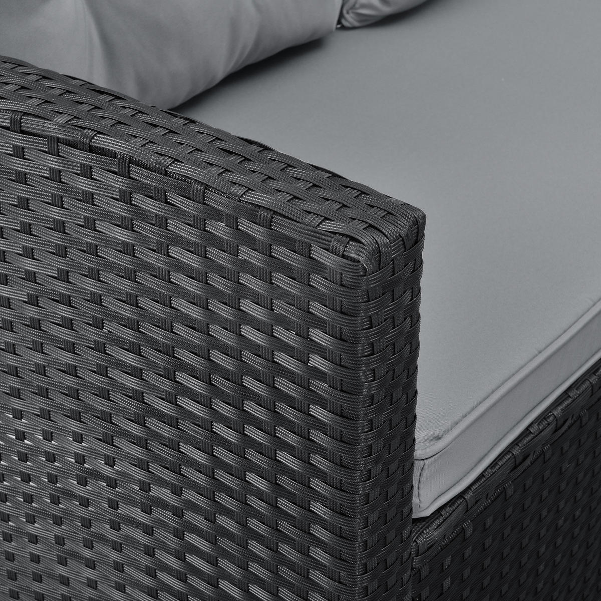 SITZGRUPPE Monroe Schwarz - Schwarz/Grau, Kunststoff - SVITA