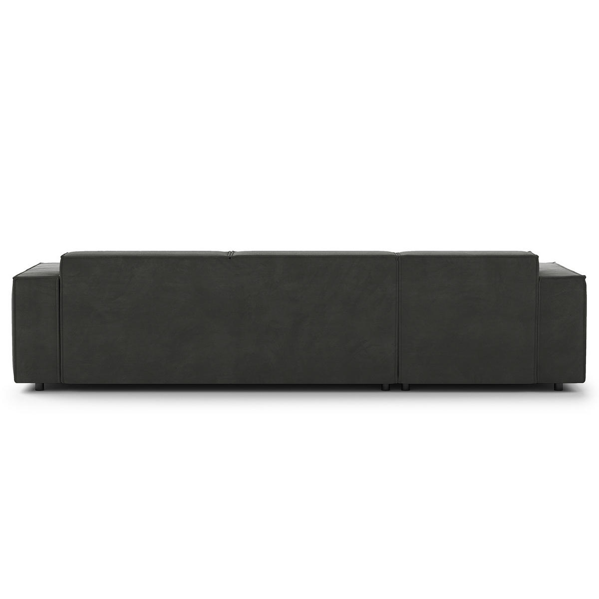 ECKSOFA mit Longchair - Schwarz/Grau, Kunststoff/Textil (294/177cm) - home24