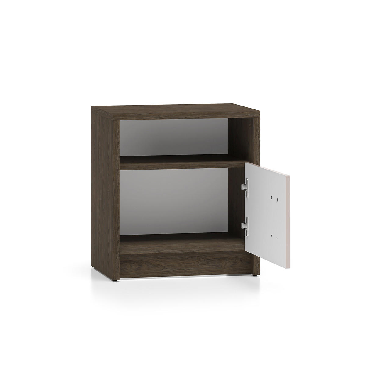 NOČNÍ STOLEK Kaius Kašmír a tmavé dřevo - béžová, kompozitní dřevo (50/54.8/35cm) - Petits-meubles