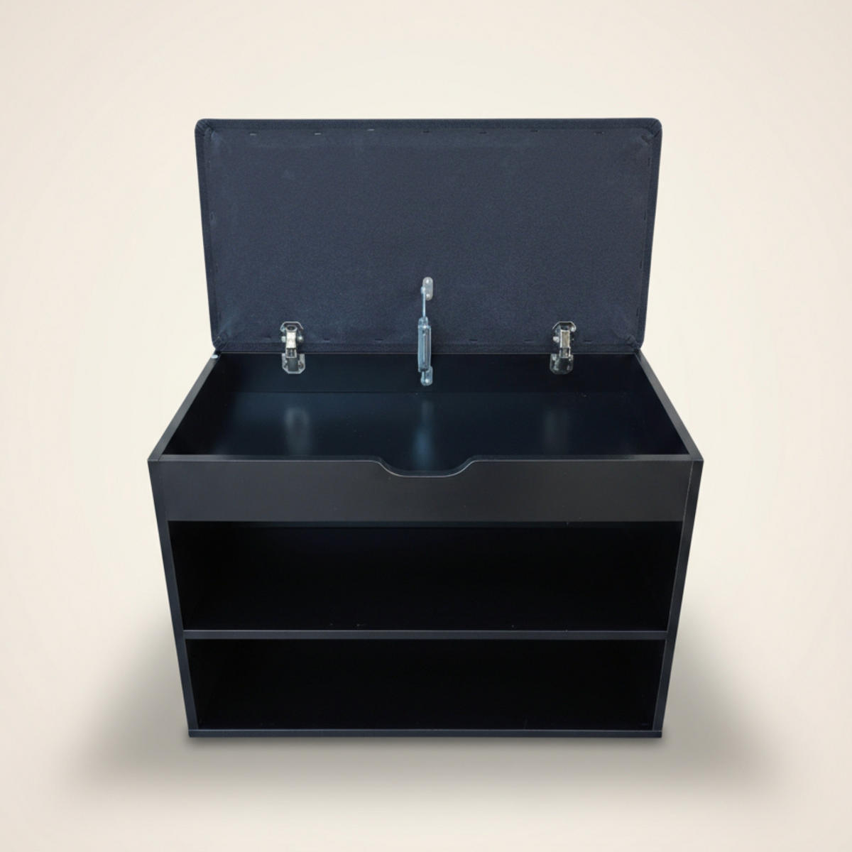 SCHUHREGAL Vault 60/30/47 cm - Schwarz, Holzwerkstoff (30/47/60cm) - BOXIMO