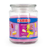DUFTKERZE Haribo - Rosa, Glas/Naturmaterialen (13cm)