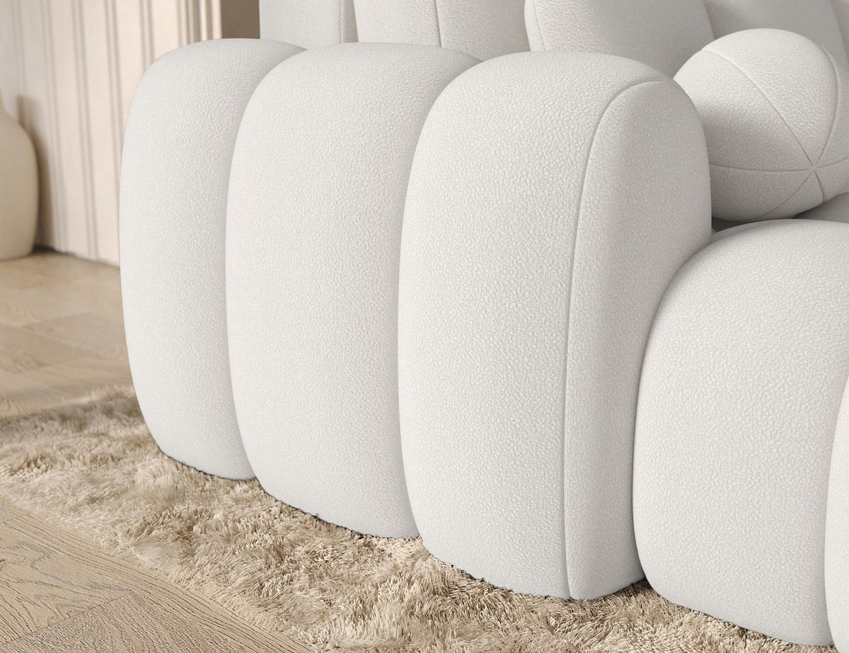 ECKSOFA COVELION L-Form – Schlaffunktion, Bettkasten, Wellenfederung, HR-Kaltschaum, inkl. Kissen, moderner Wohnkomfort - Weiß, Kunststoff (260/167cm) - Wohnideebilder