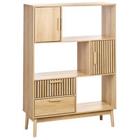 REGAL 140 cm Hellbraun Lynwood - Braun, Holzwerkstoff (100/140/35cm) - Beliani