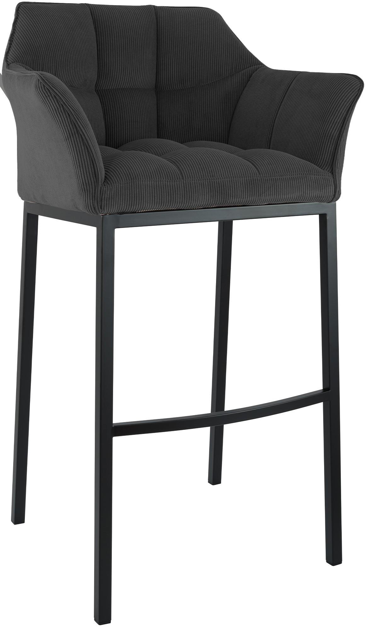 BARHOCKER Metall Dunkelgrau - Dunkelgrau/Schwarz, Metall (64/110/48cm) - CLP